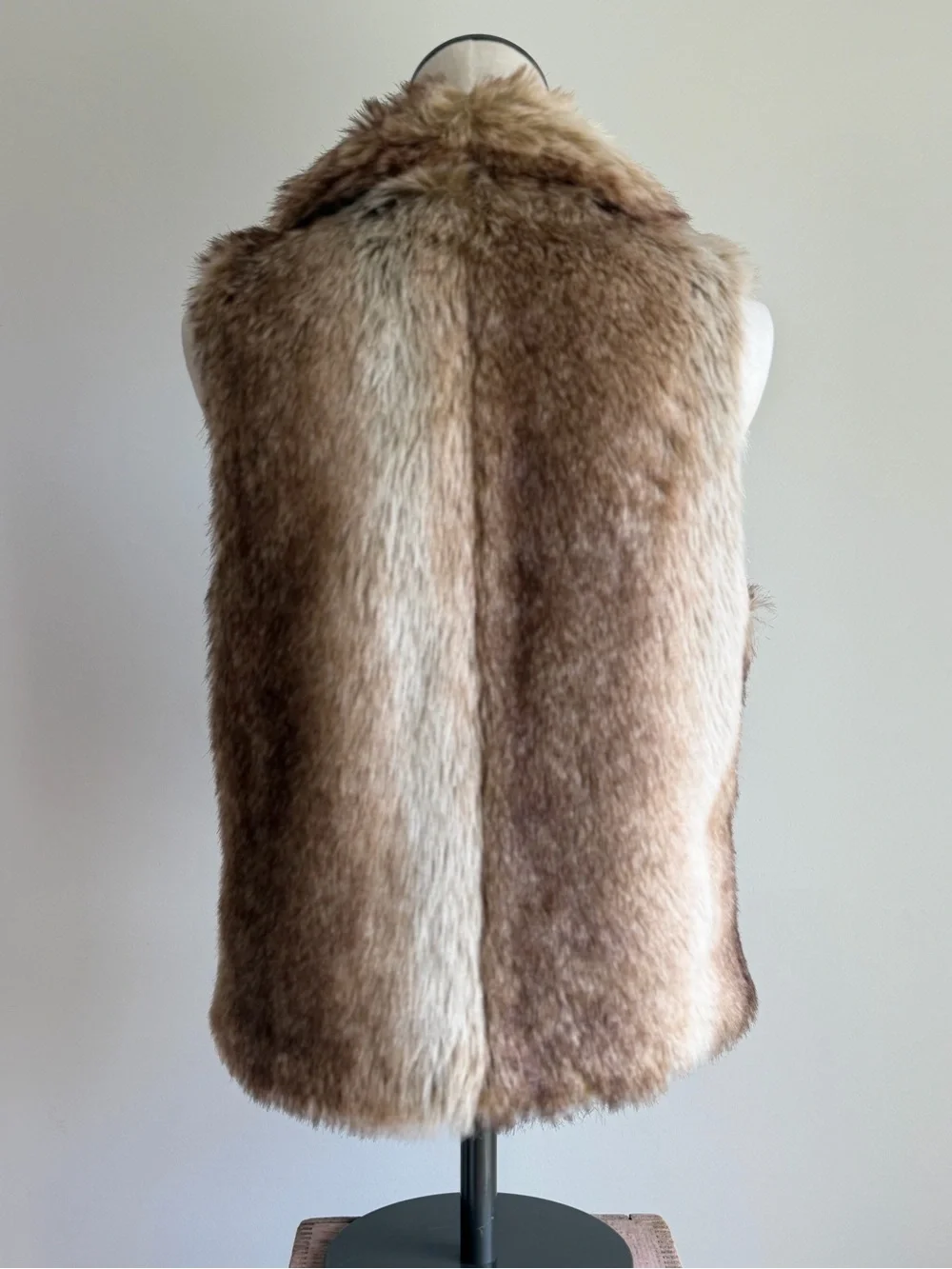 Forever 21 Brown Faux Fur Open-Front Vest